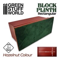 Rechteckiger Ausstellungssockel 12x6cm Haselnussbraun 3