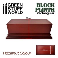 Rechteckiger Ausstellungssockel 12x6cm Haselnussbraun 4