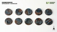 Spaceship Corridor Battle Ready Bases Rund 25mm (10)