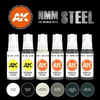 AK Interactive Non Metallic Metal Steel Paint Set 3