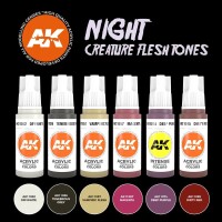 AK Interactive Night Creatures Flesh Tone Paint Set 3