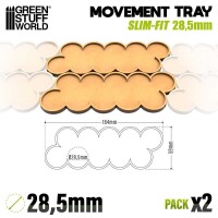 MDF Movement Trays SlimFit AOS 28.5mm 2