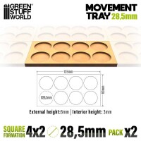 MDF Regimentsbases 28.5mm 4x2 Skirmish Lines 2