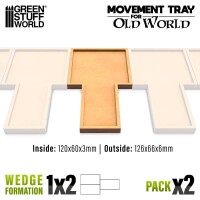 MDF Regimentsbases Old World 60x120mm 1x2 Square Formation 2