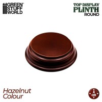 Runder Ausstellungssockel 4x4cm Haselnus gallery