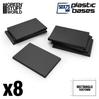 Plastik Bases Rechteckig 50x75mm (8)