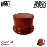 Runder Ausstellungssockel 5,5cm Haselnus gallery