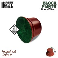 Runder Ausstellungssockel 5,5cm Haselnussbraun 2