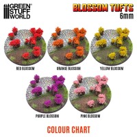 Blumenbüschel Tufts Gelbe Blumen 6mm 3