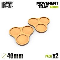 MDF Movement Trays 40mm x3 Skirmish gallery