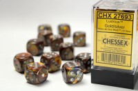 Lustrous Gold/Silver 12x 16mm W6 Dice Se gallery