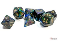 Lustrous Shadow/Gold RPG Dice Set gallery