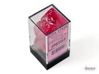 Ghostly Glow Pink/Silver RPG Dice Set 3