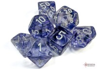 Nebula Black/White RPG Dice Set gallery