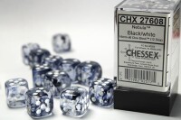 Nebula Black/White 12x 16mm W6 Dice Set gallery