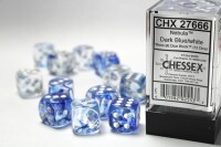 Nebula Dark Blue/White 12x 16mm W6 Dice  gallery