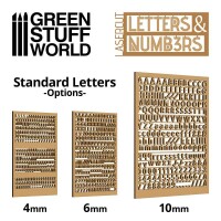 Buchstaben und Zahlen Standard 6mm 3