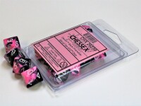 Gemini Black Pink/White 10x W10 Dice Set gallery
