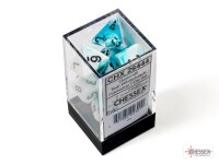 Gemini Teal White/Black RPG Dice Set 2