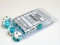 Gemini Teal White/Black 10x W10 Dice Set gallery