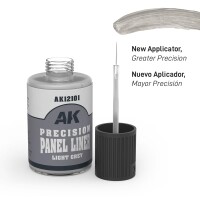 AK Interactive Precision Panel Liners Light Grey 30ml 2