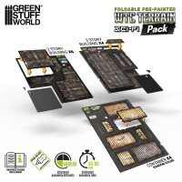 GSW Vorbemaltes faltbares WTC-Geländeset - Sci-Fi (4+6+