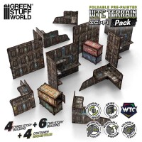 GSW Vorbemaltes faltbares WTC-Geländeset - Sci-Fi (4+6+