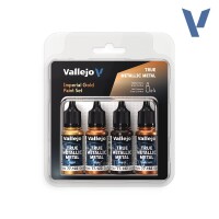 Vallejo True Metallic Metal Imperial Gold Paint Set (4) 2