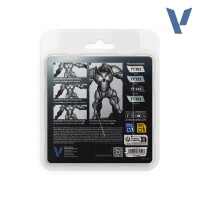 Vallejo True Metallic Metal Sterling Silver Paint Set (4) 3