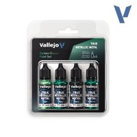 Vallejo True Metallic Metal Dusken Green Paint Set (4) 2
