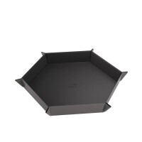Gamegenic Magnetic Dice Tray Hexagonal Black & Gray 2