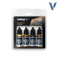 Vallejo True Metallic Metal Arcane Gold Paint Set (4) 2