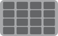 Half-Size Schaumstoff 70 mm (16 hohe Fächer) 2