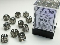 Translucent Smoke/White 36x W6 12mm Dice gallery