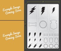 Vehicle Lightning Bolts Airbrush Stencil gallery