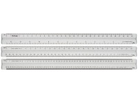 Alu Maßstabslineal 300mm mit 6 Maßstäben 2