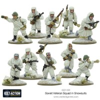 Soviet Veteran Squad in Snowsuits 28mm 2