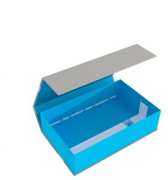 Half-Size Magnetbox 75 mm blau -leer- 2