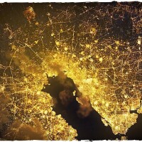 Deep Cut Studio Wargames Terrain Mat Orbital Night Coast 4x4
