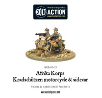 Afrika Korps Kradschutzen Motorcycle and Sidecar 28mm 2