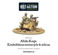 Afrika Korps Kradschutzen Motorcycle and Sidecar 28mm 4