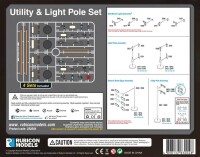 Utility & Light Pole Set 1 Scenery Series 1/56 28mm 2