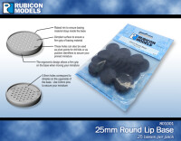 Rubicon Models 25mm Round Bases 1 Pack of 25 Bases 2