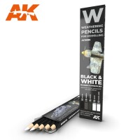 AK Interactive Weathering Pencils Black & White Shading 
